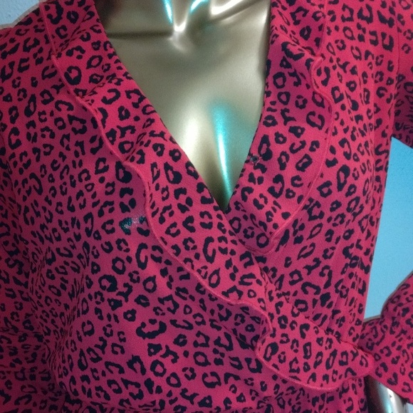 Dividcd leopard print red Cross vest short set jumpsuit size small - Picture 4 of 15